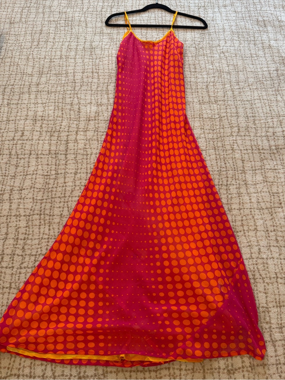 Reversible: Vibrant Polka Dot Slip Dress in Pink & Orange